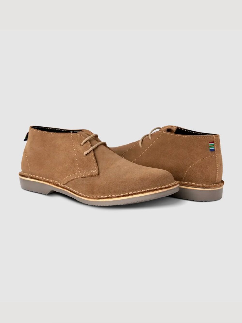 Veldskoen Heritage Farmer Desert Chukka Boots Grey Sole Tan Suede Size 12 Men